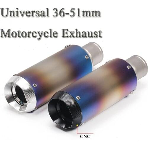 Motorcycle Exhaust Escape Pipe Modified Universal Motorbike 51mm Muffle CNC For Yamaha R6 R1 Honda CBR500R Kawasaki Ninja300 ATV