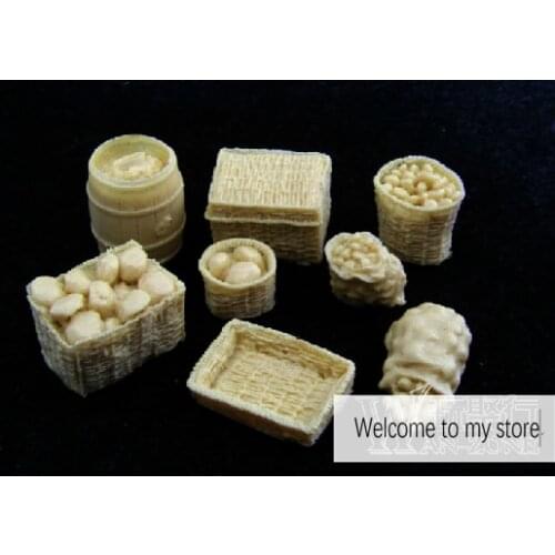 1/35 resin figure model Scene accessories basket, food and bread supplies set