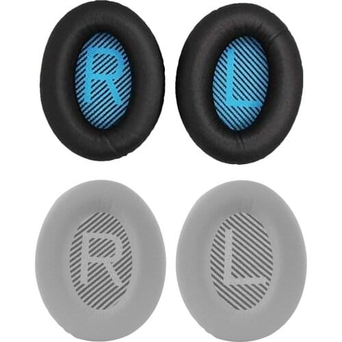 2x Leather Headphone Replacement Ear Pads QC2 QC15 QC25 QC35 AE2 AE2i AE2w SoundTrue For Bose Quiet Comfort Ear Cushions