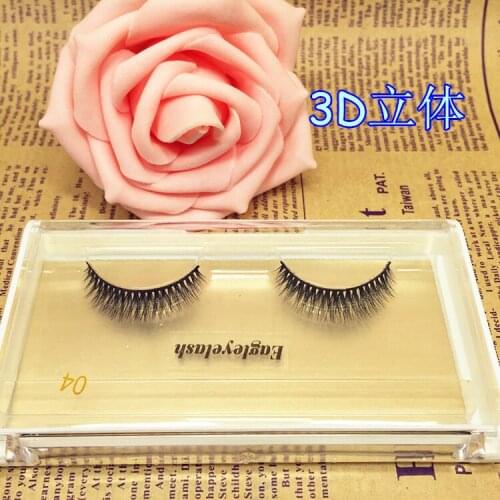 2015 New 3D Fashion Bushy Cross Natural False Eyelashes Mink hair Handmade Eye Lashes 3D-F11 Free shipping