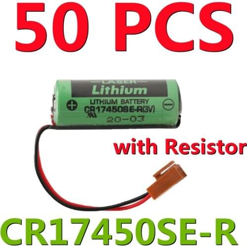 50PCS New CR17450SE-R (3V) CR17450 CR17450SE with resistance Instrumentation equipment industrial control PLC lithium battery