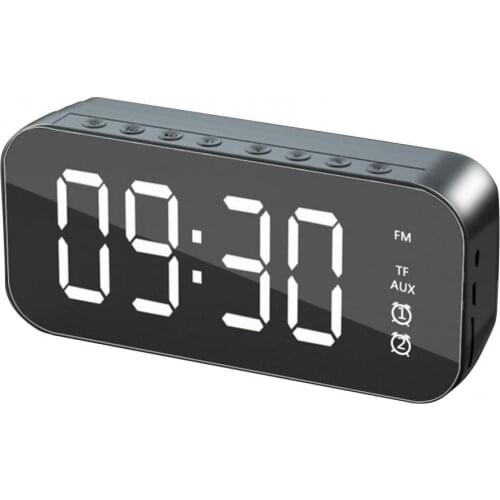 50% Off Multifunction Wireless Charging Bluetooth Speaker Clock LED Alarm Clock Subwoofer Music Player