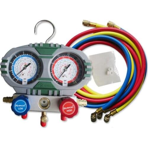 R134A Car air conditioning Refrigerant Manifold Gauge set With Hose And Hook fluoride table HS-S60-101
