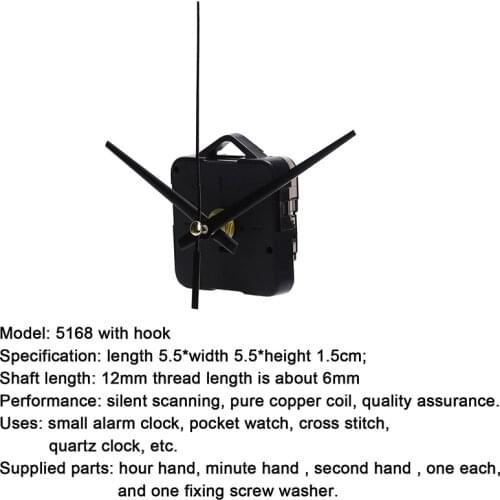 Mute Quartz DIY Wall Clock Movement Machine Silver Hands Repair Kit