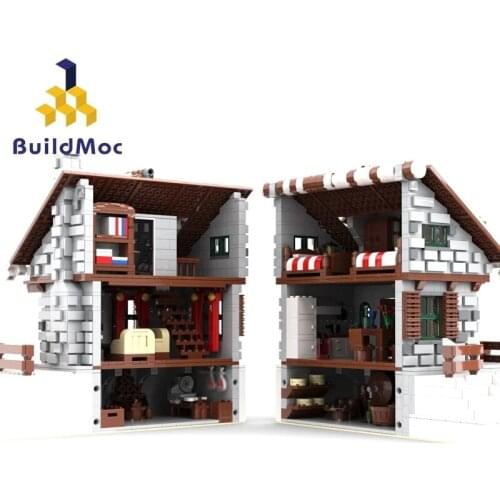 Buildmoc 38793 Christmas Winter Chalet Neige Resort Construction Blocs Child Toys Compatible Lepining