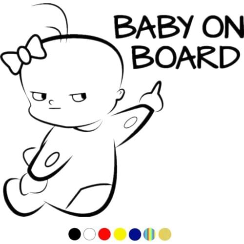 CS-10099# Funny Vinyl Decal Baby on Board Car Sticker Waterproof Auto Decors on Truck Bumper Rear Window