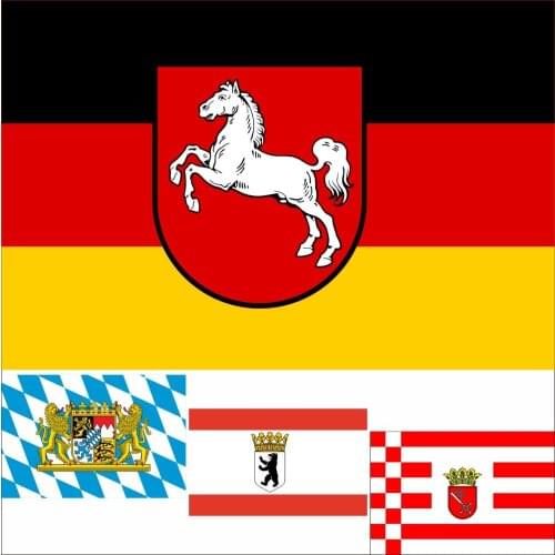 German State Lower Saxony or Thuringia or Rhineland-Palatinate flag 3X5FT 100D Polyester Double Stitched High Quality flag