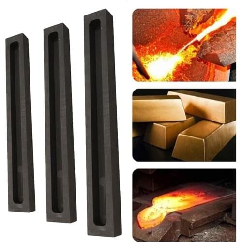 Graphite Casting Ingot Long Bar Mold for Metal Casting Melting Refining Strips Mould Tool