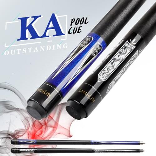 KA-1/2 Pool Cue Billiard Stick Handmade Irish Linen Wrap 13mm Black Thunder Tip 18 teeth Joint 147cm Cue Billiard Cue