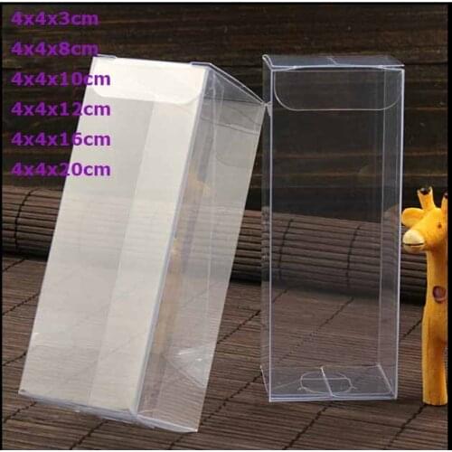 Wholesale 10pcs=1lot Clear PVC Custom Box Packing Wedding/Christmas Favor Candy/Apple/Gift/Candle/Dry Fruit Toys Box 4x4xHIGH