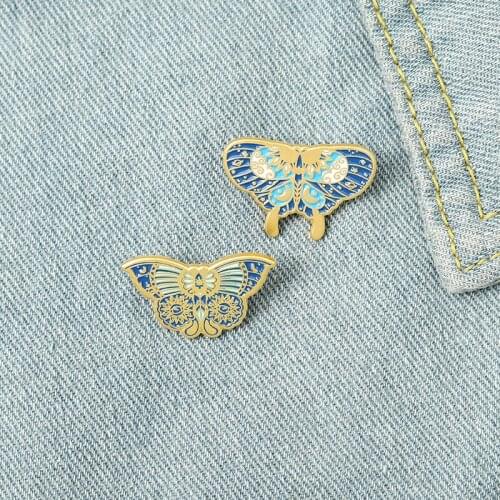 Creative Cartoon Butterfly Shape Alloy Brooch Ins Trendy Fashion Personality All-match Cute Backpack Badge Clothing Accessories