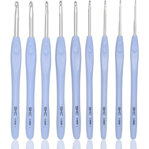 Nonvor Soft Handle Aluminum Hook Crochet Hooks Stitches Knitting Needles Handicraft Hand Weave Tool DIY Sewing Accessories