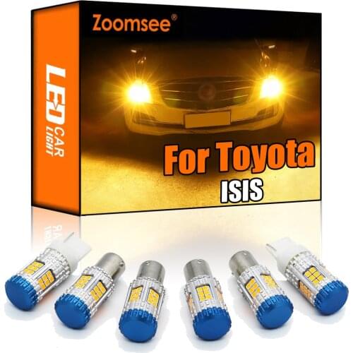 Zoomsee Canbus For Toyota ISIS 2004-2018 No Hyper Flash Error Auto LED Front Rear Turn Signal Light Indicator Bulb PY21W W21W