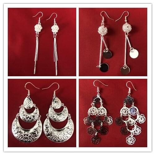 LosoDo European and American fashion personality exaggerated long style earrings retro bohemian ethnic style earrings for women