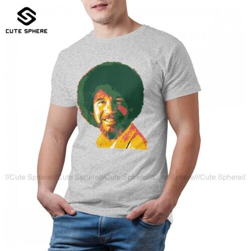 Bob Ross Tshirt Awesome Cotton Short Sleeves T Shirt Graphic Classic Tee Shirt Men 5xl