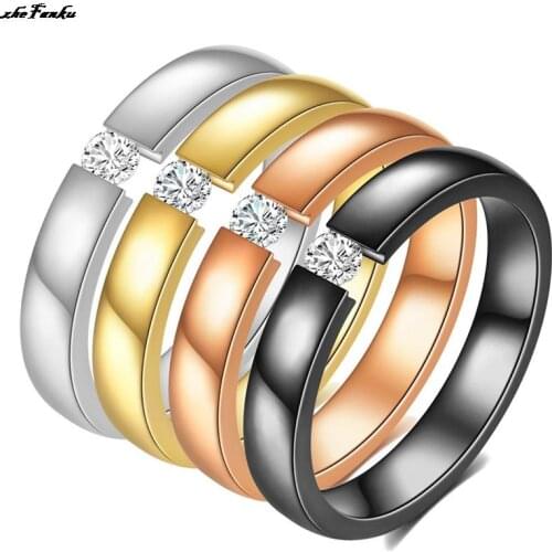 Fashion New Finger Stainless Steel Male And Female Couple Rings for Women Jewelry Gifts Wedding Rings