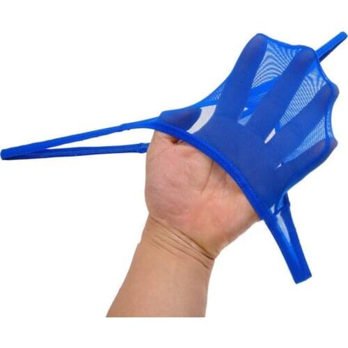 Men Liquid Stretch Micro Thong Underwear See-Through Mesh Mini Cut G Strings Underpant Thong Ultra-Thin