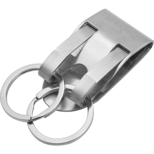 Stainless Steel Keyring Security Clip On Heavy Duty Belt Key Clip Belt Keychain