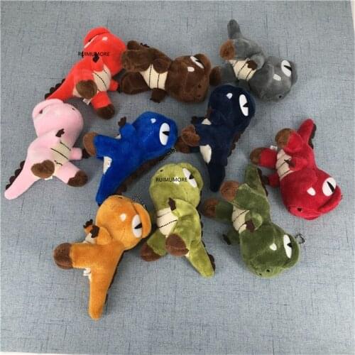 MIX Colors Wholesale 24pcs 10CM Dinosaur Plush Toy , Little Stuffed Doll - Keychain Pendant