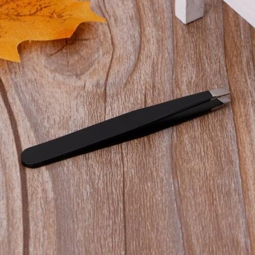 Professional Eyebrow Tweezer Slant Tip Hair Removal Stainless Steel Makeup Tools Q0KD
