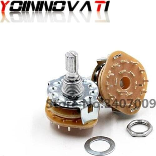 RS25 Shaft Panel Mount 1P11T 2P4T 2P5T 2P6T 3P3T 3P4T 4P3T Rotary Switch Selector Band