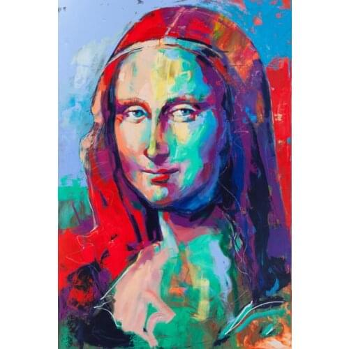 Humor Funny Wall Art Prints Graffiti Mona Lisa Figure Art Posters On Loft Street Art Canvas Picture for Living Room Frameless