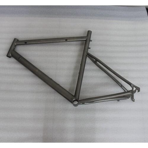 Factory titanium triathlon bike frame, typical titanium triathlon bicycle frames, Ti bike frame with sand blasting surface