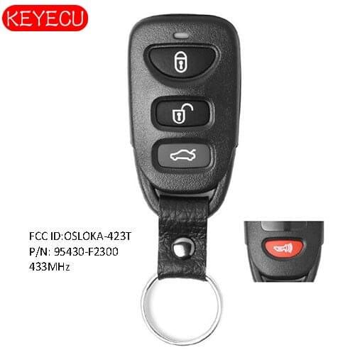 Keyecu Replacement Remote Car Key Fob for Hyundai Elantra 2016-2018 - FCC# OSLOKA-423T, P/N: 95430-F2300
