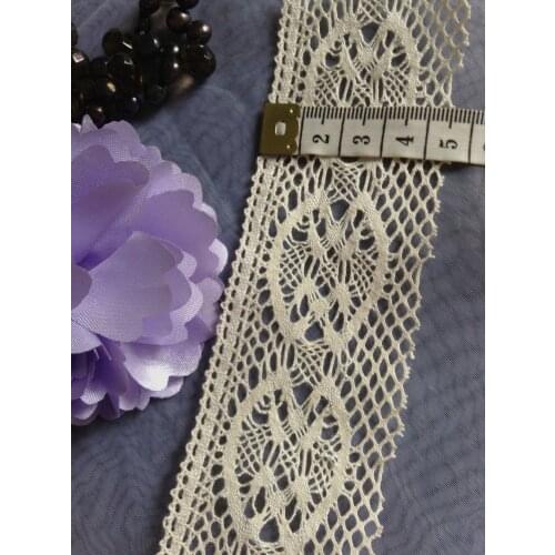 100% Cotton 4.5cm lace trimmings,beige color,garment accessories lace trim,XERY02067p