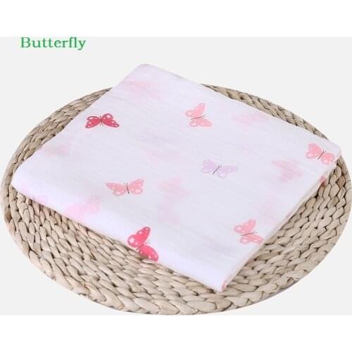 100% Muslin Cotton Blankets Cartoon Patterns Multi-use Newborn Swaddle Muslin Infant Gauze Both Towel Baby Warp