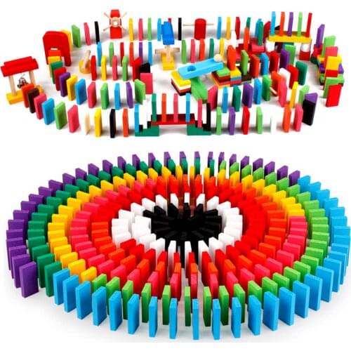 100pcs Children Color Sort Games Rainbow Wood Blocks Kit Educational Toys for Kid Christmas Gift