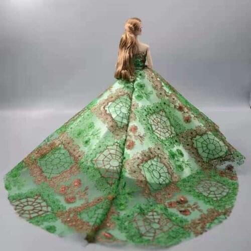 11.5" BJD Accessories Green Floral Fishtail Princess Dresses For Barbie Clothes Outfits Wedding Party Gown Evening Gown Kids Toy