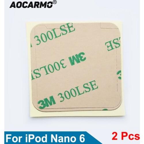 Aocarmo 2Pcs/Lot LCD Display Screen Sticker Adhesive For iPod Nano 6 Gen 6th 300LSE Tape