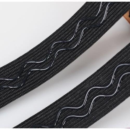 3 Meters 2.5cm Non-slip Elastic Band Wave Silicone Elastic Webbing Belt DIY Sport Clothes Wrist Guard Underwear Sew Accessories