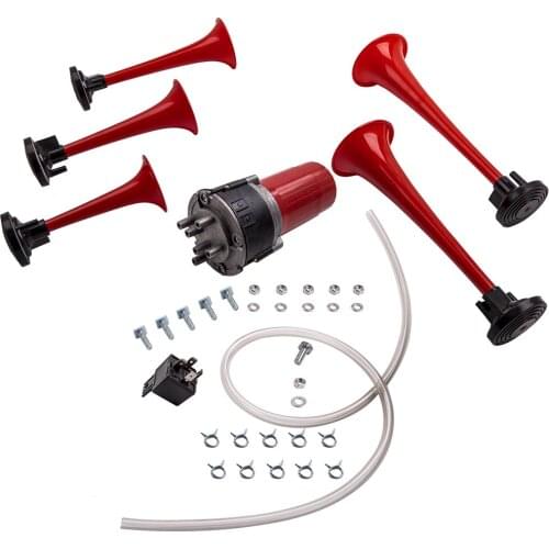5x 125DB 12V Compressor Air Horn Kit Trumpets Car Truck Tools Trailer Boat