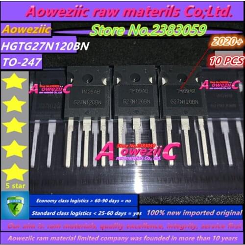 Aoweziic 2020+ 100% new imported original HGTG27N120BN G27N120BN TO-247 IGBT Field Effect 27A 1200V Induction Cooker Tube