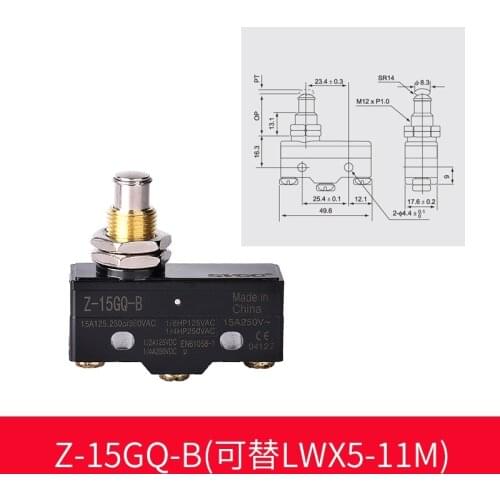 Limit switch travel switch micro switch Z-15GQ-B/LWX5-11M silver contacts