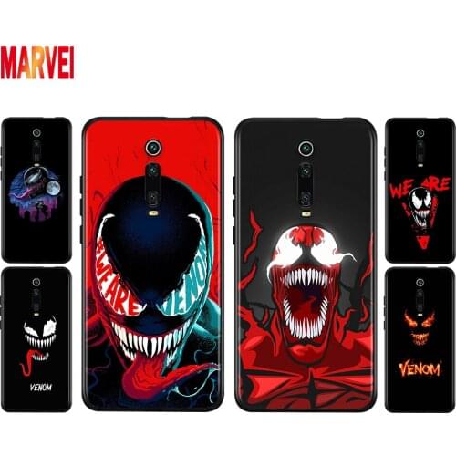 Soft TPU Fashion Marvel Venom Shockproof Cover For Xiaomi Redmi K40 K30i K30T K30S K30 K20 10X Ultra Pro Black Phone Case