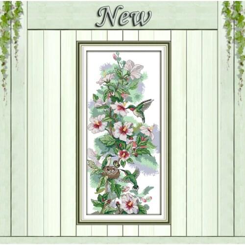 The Morning Dew,bird and flower handmade crafts,counted print on canvas DMC 11CT 14CT Cross Stitch kit,Set needlework embroidery