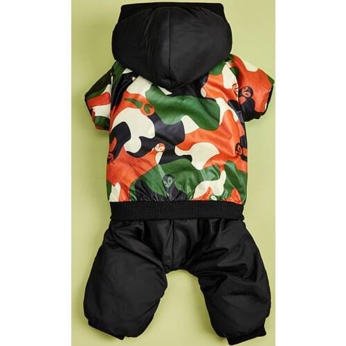 Dog Clothes Winter Warm Coats Pet Camouflage Jacket Puppy Coat For French Bulldog Chihuahua Small Dogs Pets Clothing Jumpsuit