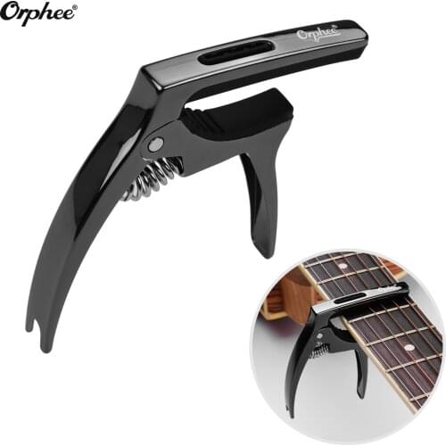 Orphee Q5 3-in-1 Multi-functional Guitar Capo Aluminum Alloy with Bridge Pin Puller Guitar Pick Slot for Guitar Accessories Part