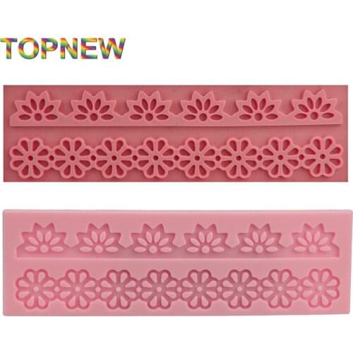 Food Grade Silicone Lace Flowers Design Fondant Mold Embossed Mat Cake Decoration Tools 1870