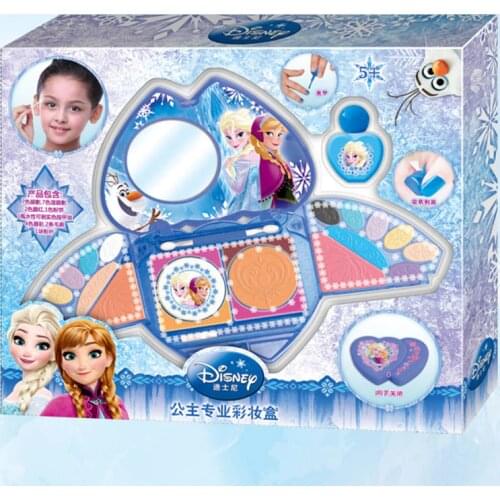 Princess professional washable makeup set children mirror Disney Pretend Play Fashion toys girls Birthday party gift