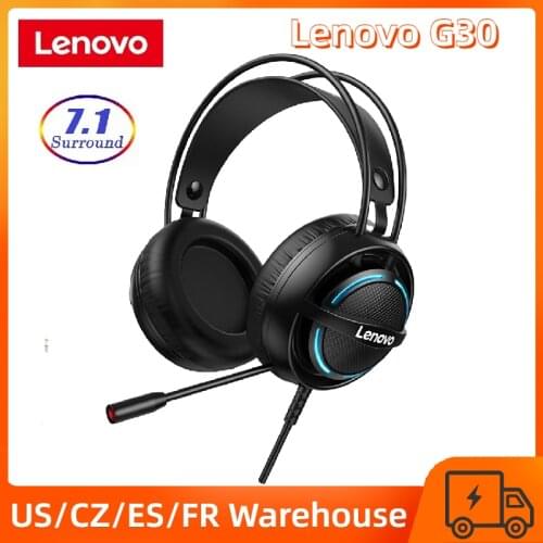 Lenovo G30 Wired Headset 7.1 Stereo RGB Over-Ear Gaming Headphone with Mic Noise Canceling USB/3.5mm Earphone Gaming Headset