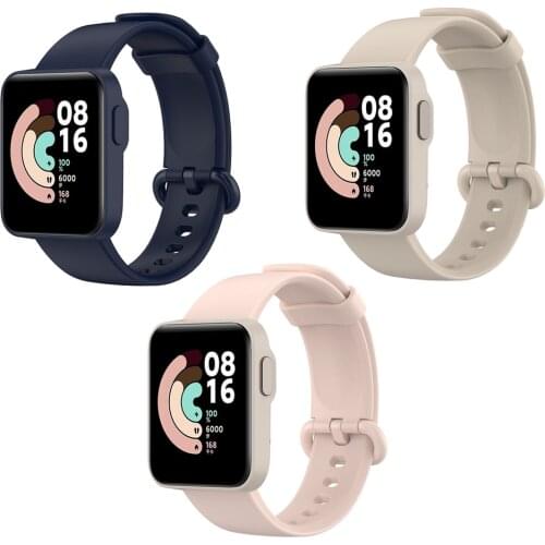 3pack Straps for XiaoMi Mi Watch Lite Band Accessories Sport Silicone Correa for RedMi Watch Bands Replacement Blue Pink Gray