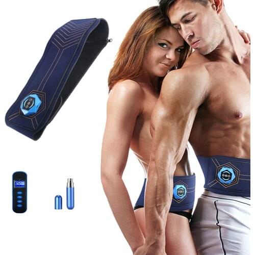 EMS Muscle Trainer Abdominal Muscle Training Machine Vibration Fitness Massager Electric Slimming Body Belt Weight Loss Exercise