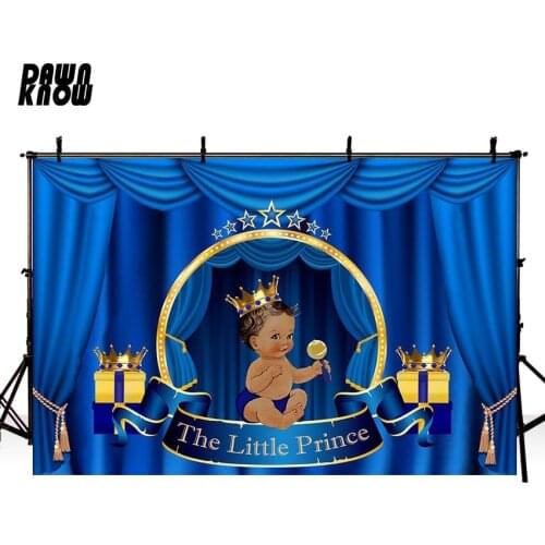 DAWNKNOW Princekin Vinyl Photography Background For Baby Gift Crown Photo Shoot Backdrop For Birthday Party Photo Studio G730