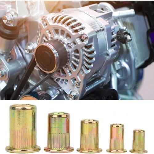 Screw nut 120pcs Rivet Nut Kit Zinc Plated Flat Head Threaded Fastener Nuts M4 M5 M6 M8 M10 stainless steel square nuts