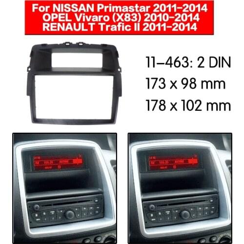 Top Quality Radio Fascia for OPEL Vivaro (X83) /NISSAN Primasta/Renault Stereo Fascia Dash CD Trim Installation Kit 11-463