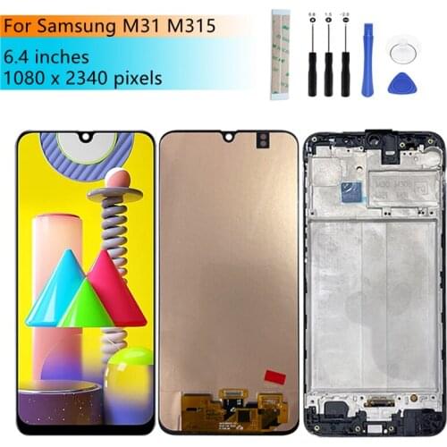 For Samsung Galaxy M31 M315 LCD Display Touch Screen Digitizer Assembly For Samsung m315 replacement Repair Parts 6.4"